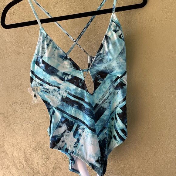 Kenneth Cole New York Cutout Swim Suit Size Large - Picture 1 of 7